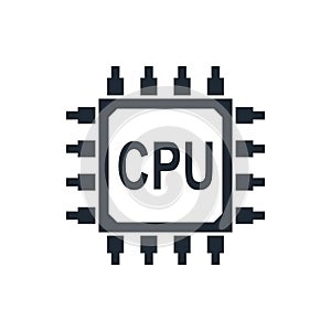 CPU icon processor micro chip simbol