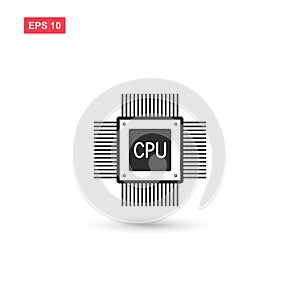 Cpu icon vector design isolated 6