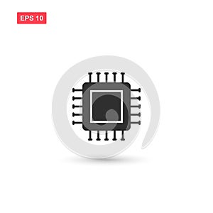 Cpu icon vector design isolated 2