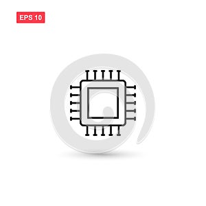 Cpu icon vector design isolated