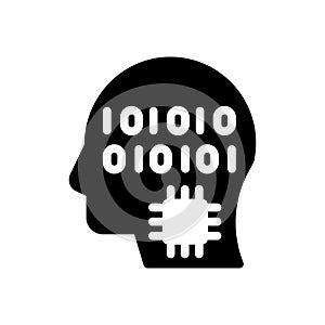 CPU vector glyph flat icon