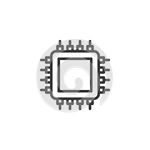 CPU line icon.