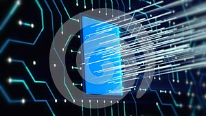 CPU Microchip Beaming Power and Rays