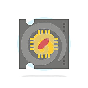Cpu, Microchip, Processor, Processor Chip Abstract Circle Background Flat color Icon