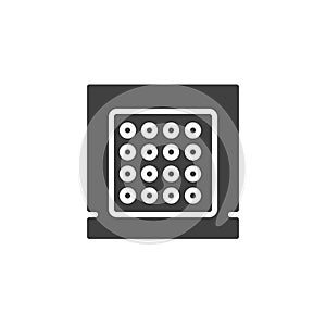 CPU microchip vector icon