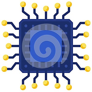 CPU Mining icon, Blockchain related vector illustration