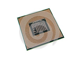 CPU for modern computer, isolated on white background