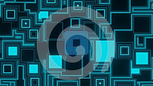 CPU. Modern processor. Abstract technology. 3d render.