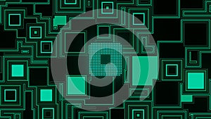 CPU. Modern processor. Abstract technology. 3d render.