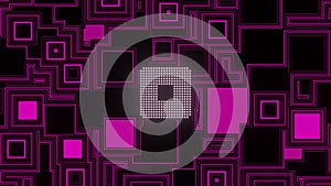 CPU. Modern processor. Abstract technology. 3d render.