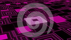 CPU. Modern processor. Abstract technology. 3d render.