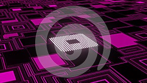 CPU. Modern processor. Abstract technology. 3d render.
