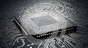 CPU processor chip on circuit board technology