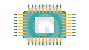 CPU Processor Chip for Computer Technology, vector design Generative AI