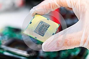 CPU processor in hand