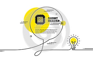 Cpu processor icon. Computer component sign. Vector