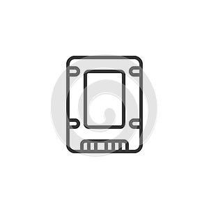 CPU processor line icon