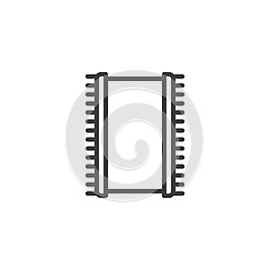 CPU, Processor line icon