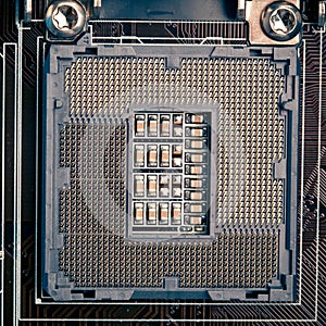 Cpu processor socket pins on motherboard