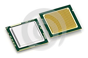 CPU processor on white