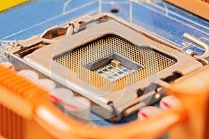 CPU socket on motherboard