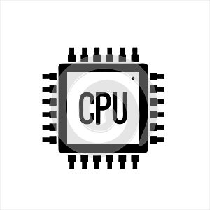 Cpu tower icon isolated on white background from computer collection.