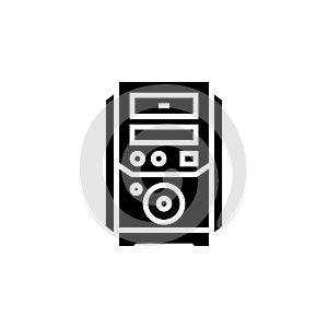 cpu vector icon. computer component icon solid style. perfect use for logo, presentation, website, and more. simple modern icon