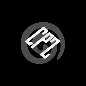CPZ letter logo design on black background