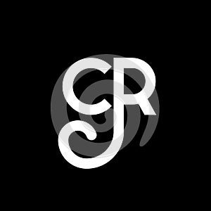 CR letter logo design on black background. CR creative initials letter logo concept. cr letter design. CR white letter design on
