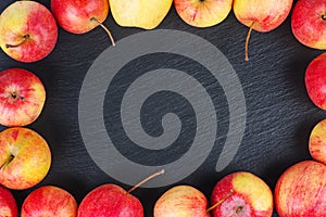 Crab apples on a black background