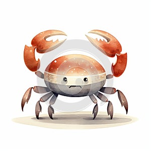 Crab Art By Jon Klassen: A Full-body Perspective On A White Background