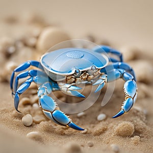 Crab on a beach ai generated image