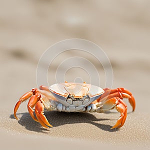 Crab on a beach ai generated image