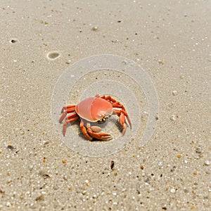 Crab on a beach ai generated image