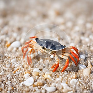 Crab on a beach ai generated image
