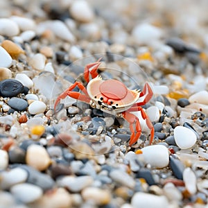 Crab on a beach ai generated image