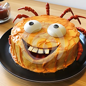 Crab Cake With Eyes: A Playful And Delicious Flan Face Cake