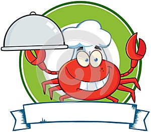 Crab Chef Cartoon Mascot Logo