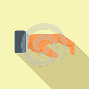 Crab gesture icon flat vector. Finger sign