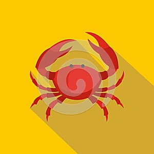 Crab icon, flat style