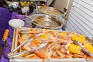 Crab Leg and Shrimp Boil Tray with Trimmings