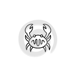 Crab line icon vector design