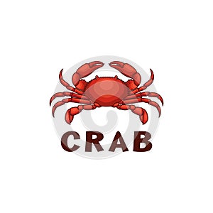 Crab Logo sea food clipart