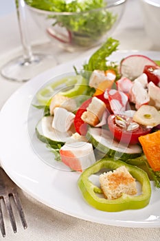 Crab meat salad