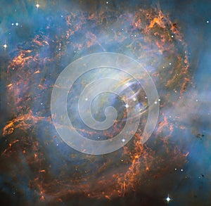 Crab Nebula with neutron star at center