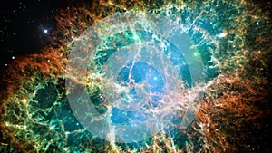 Crab Nebula in Outer Space