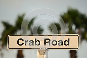 Crab Road Sign