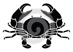 Crab sea animal silhouette photo