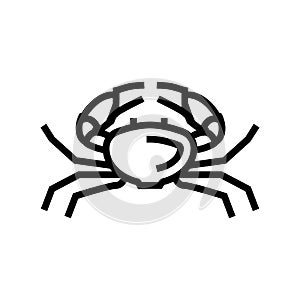 crab seafood line icon vector illustration