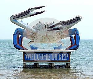 Crab statue in Kep, Cambodia